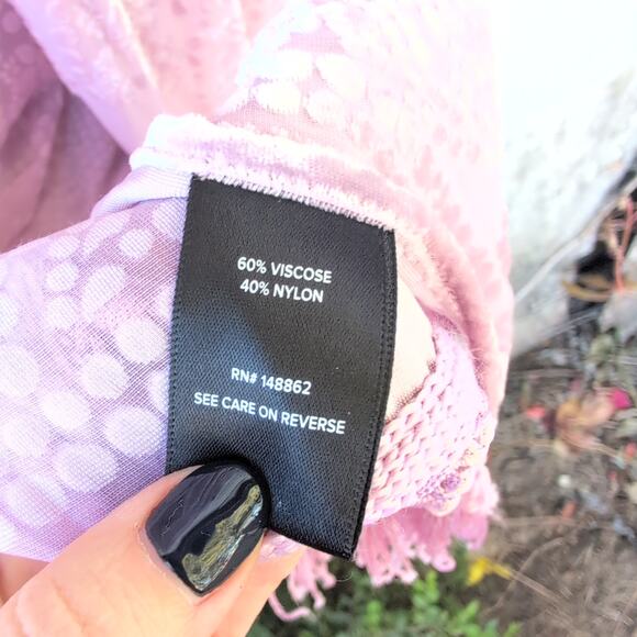 Torrid Velvet Lavender Pearl Burnout Kimono SoftGirl Gypsy Boho Women's 1X/2X - Picture 3 of 10